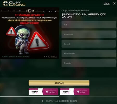 Olaycasino Kayıt Ol Resmi